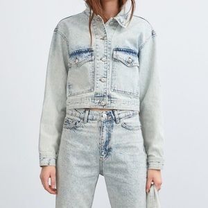 Zara light wash denim jacket/  jean jacket